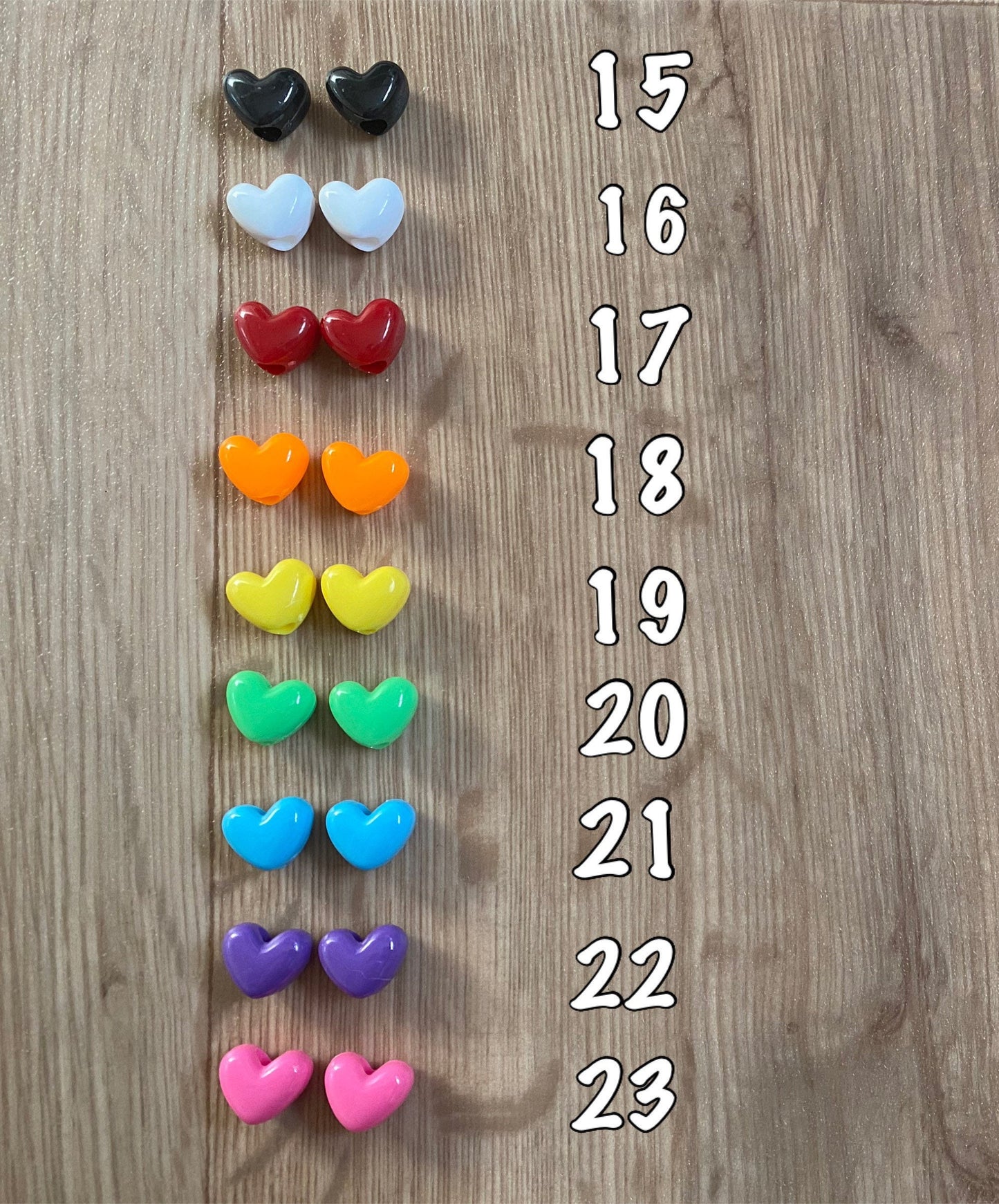 Heart Beads for Hearing Aids (pair)