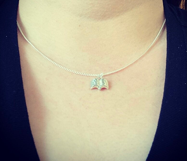 Book Charm Necklace
