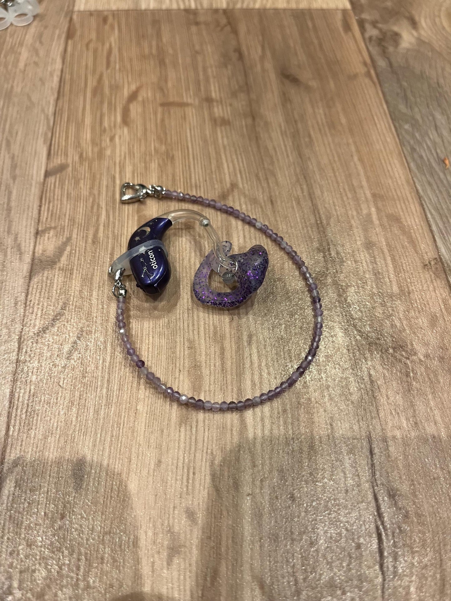 Crystal Beaded Hearing Aid Retainers