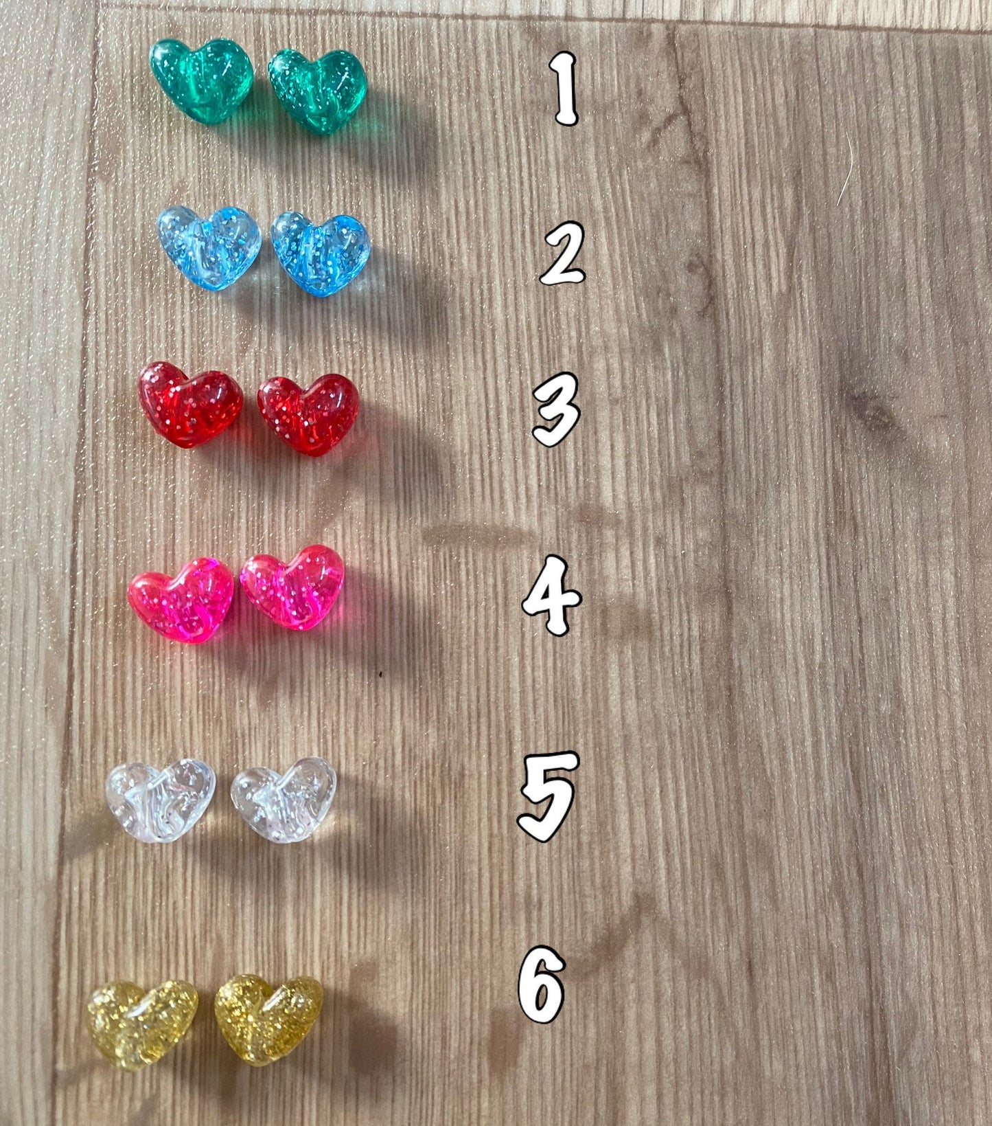 Heart Beads for Hearing Aids (pair)