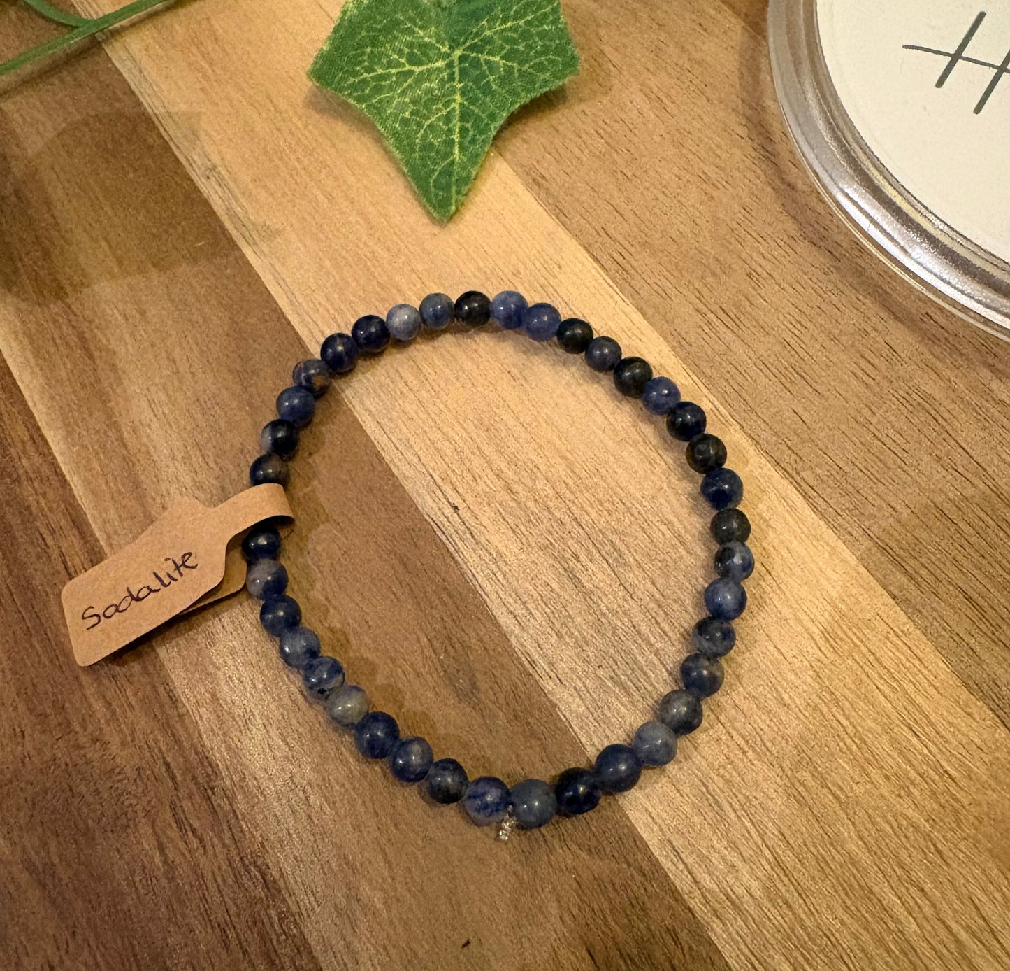4mm Crystal Beaded Bracelet – Handmade Elastic Stretch Bracelet – Multiple Gemstone Options