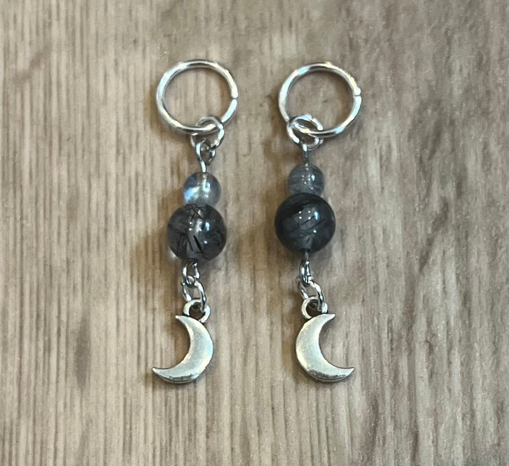 Crystal Moon Hearing Aid Charms