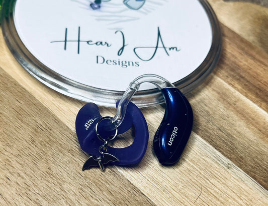 Mini Silver Bat Hearing Aid Charms (Pair)