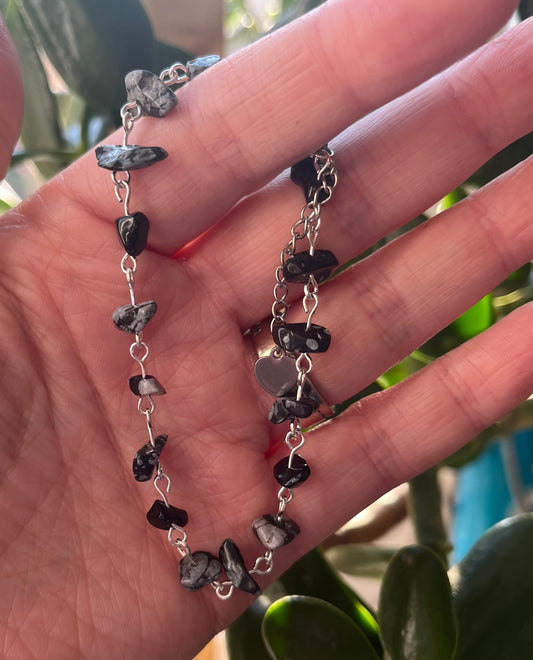 Stainless Steel Crystal Chip Bracelets