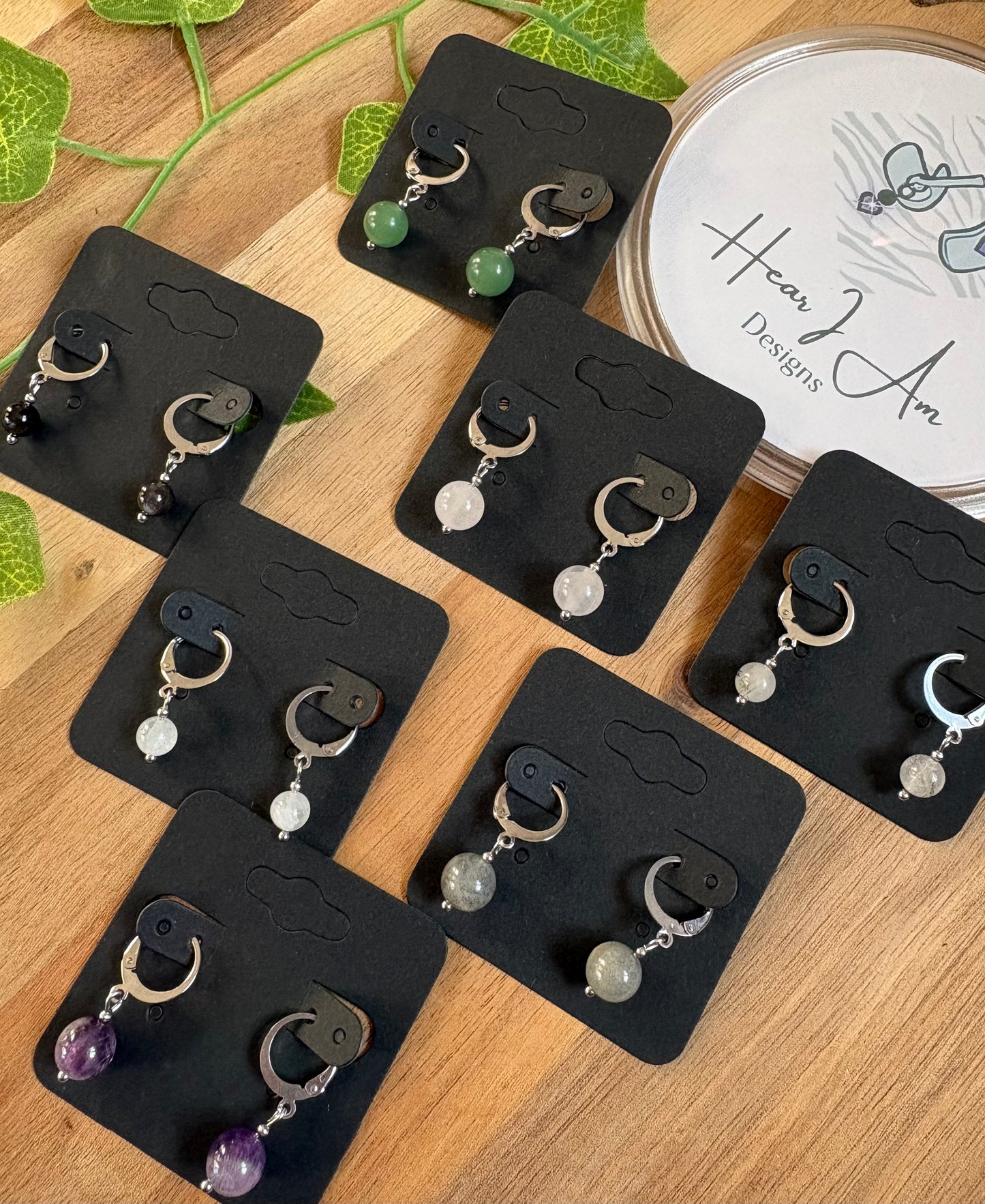 ✨ Easy-Fasten Crystal Bead Lever Back Huggie Earrings