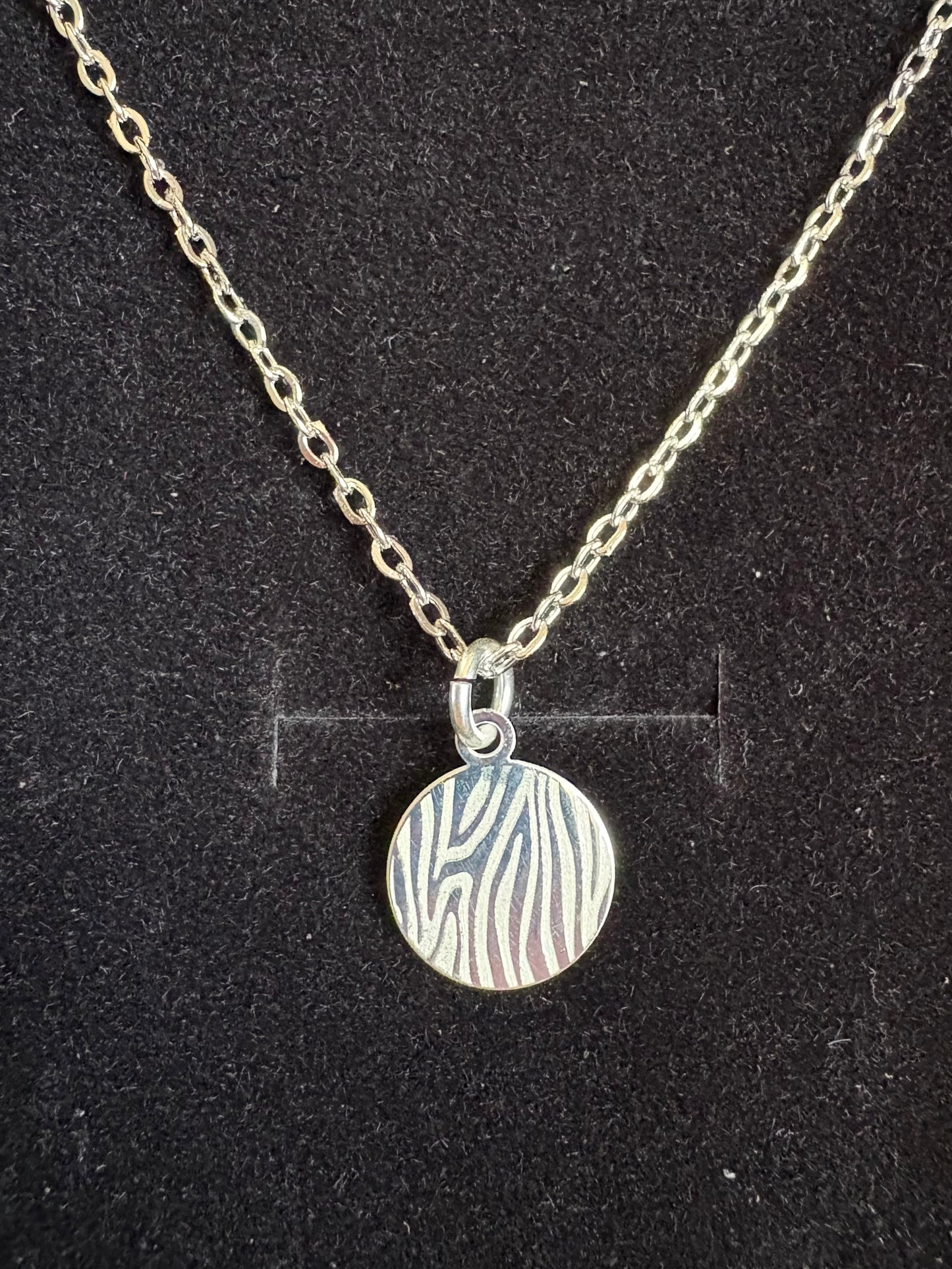 925 Sterling Silver Zebra Print Pendant – EDS Awareness Jewellery