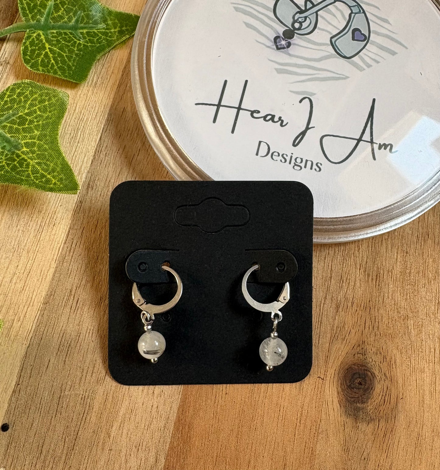 ✨ Easy-Fasten Crystal Bead Lever Back Huggie Earrings