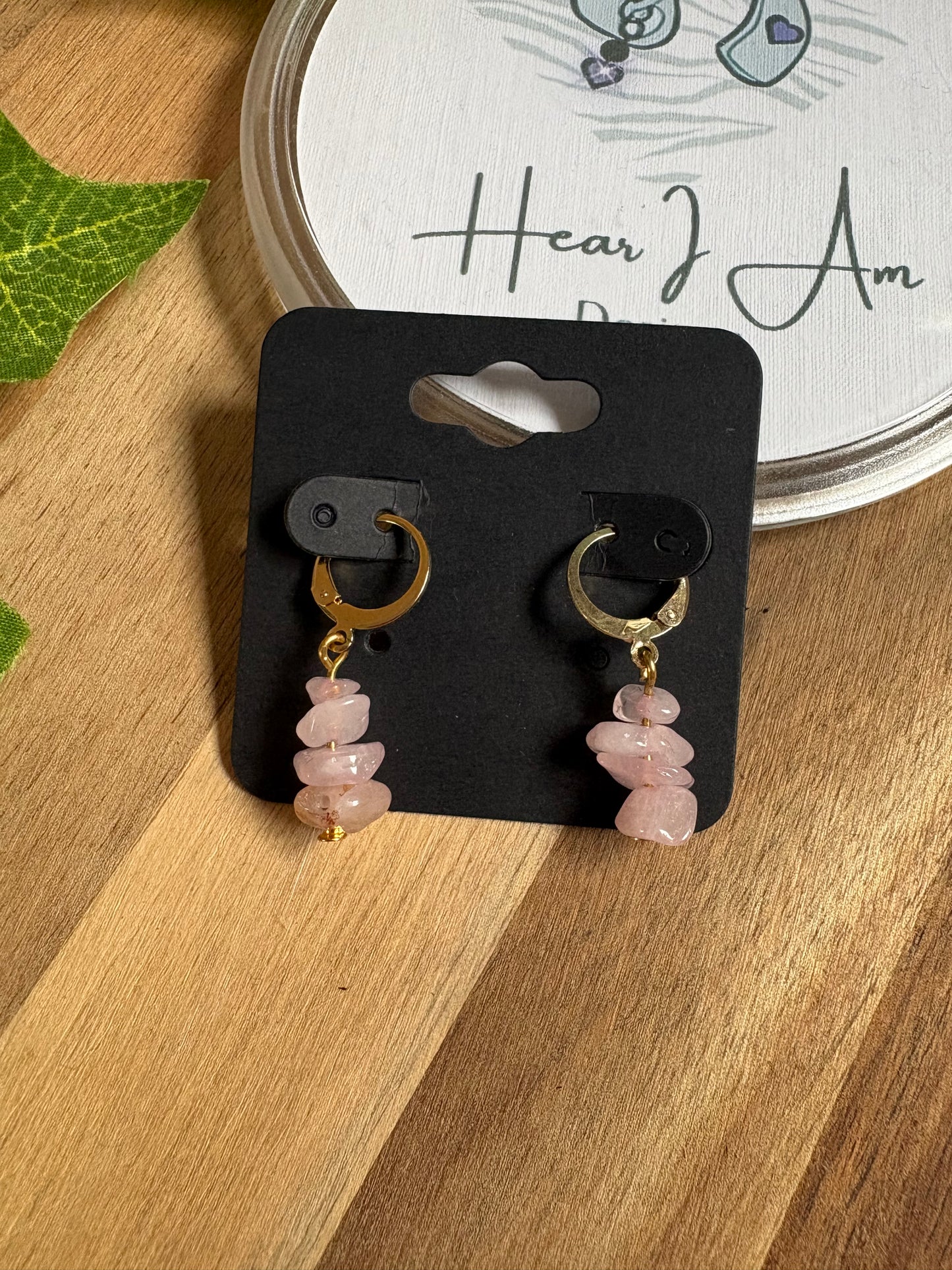 ✨ Easy-Fasten Gold Plated Crystal Chip Huggie Lever Back Earrings