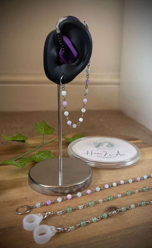Hand Beaded Earring Hearing Aid Retainers - sold individually