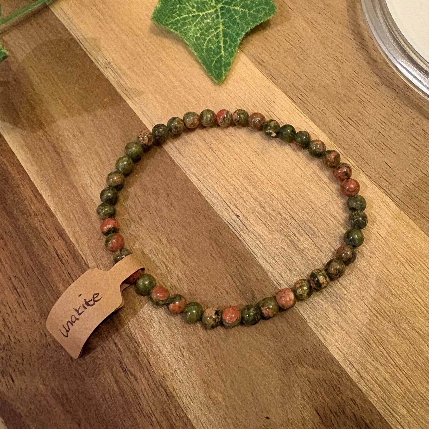 4mm Crystal Beaded Bracelet – Handmade Elastic Stretch Bracelet – Multiple Gemstone Options