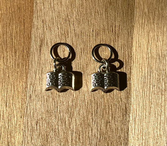 Mini Book Hearing Aid Charms (Pair)