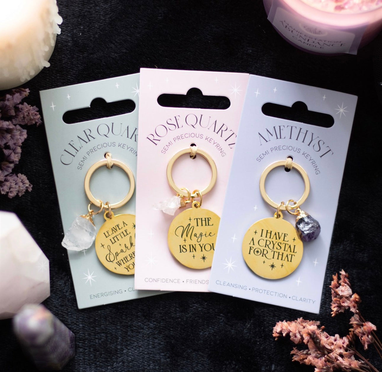 Crystal Keyrings - various designs