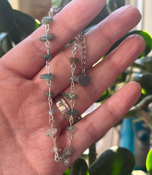 Stainless Steel Crystal Chip Bracelets