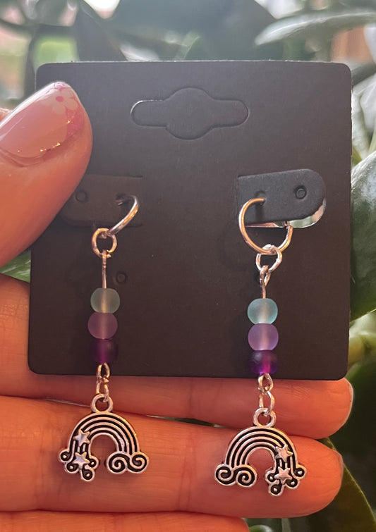 Rainbow & Glass Bead Hearing Aid Charms