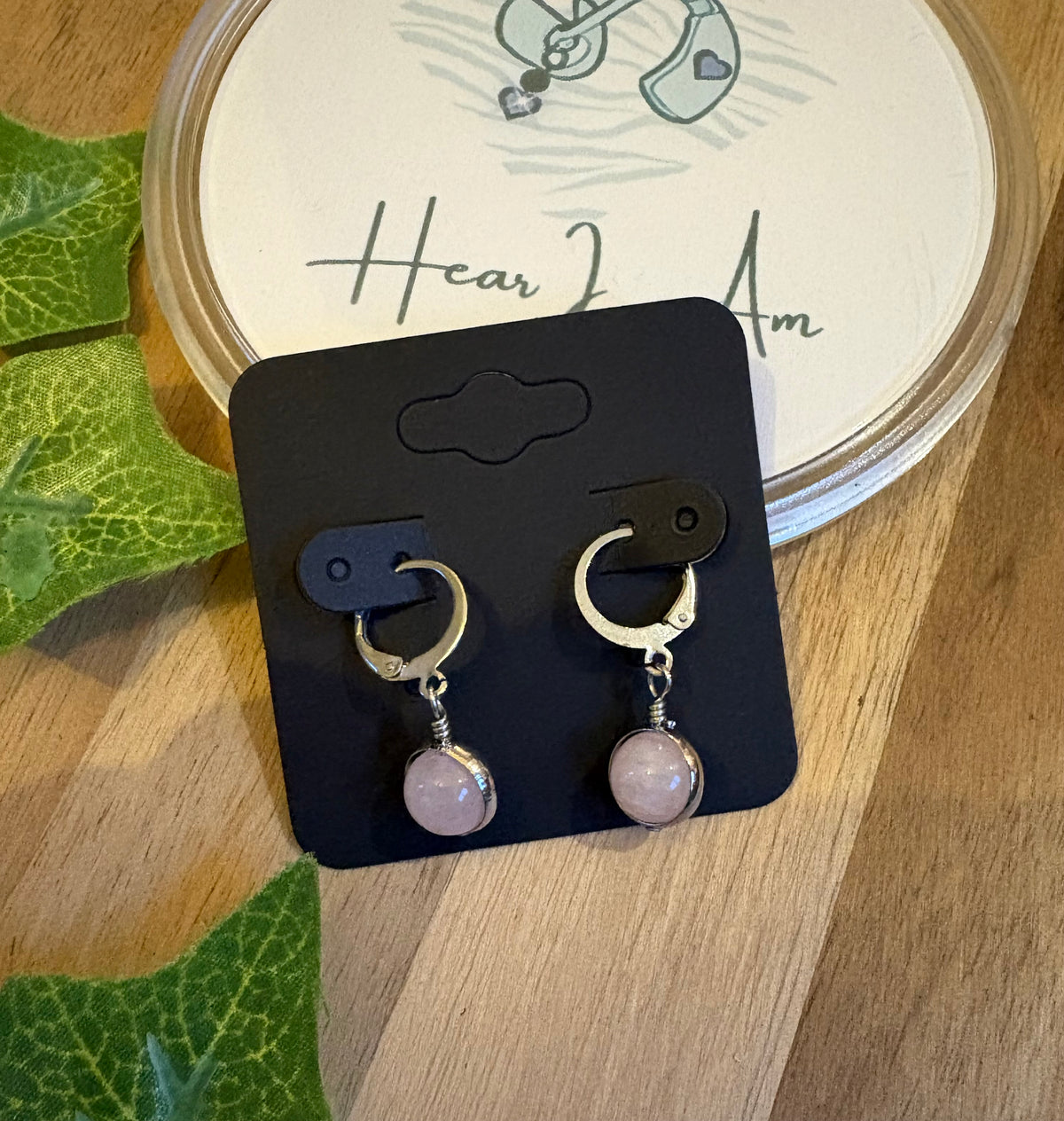 Fidget Spinner Gemstone Huggie Earrings