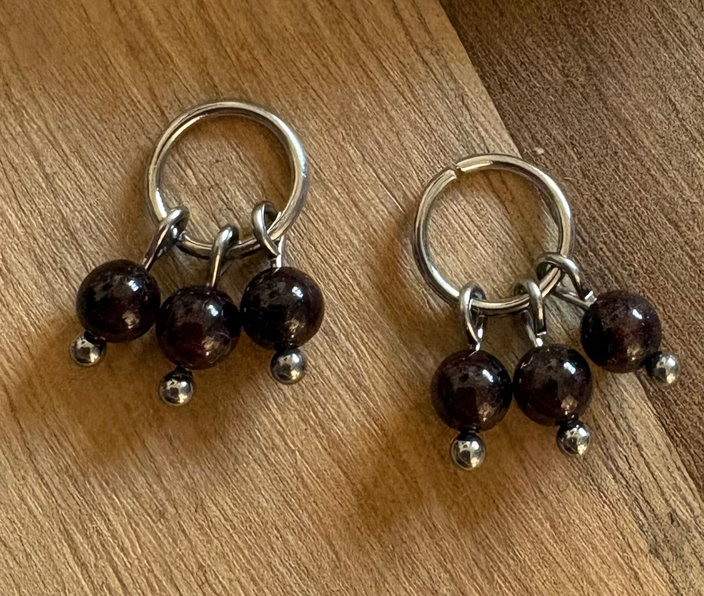 Trio Crystal Beaded Hearing Aid Charms – Pair