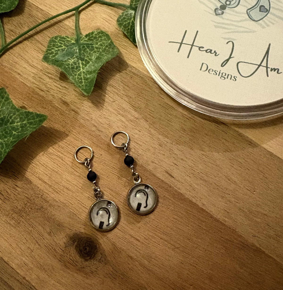 Deaf Symbol Hearing Aid Charms