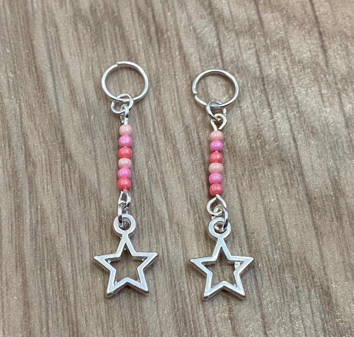 Pink Star Hearing Aid Charms