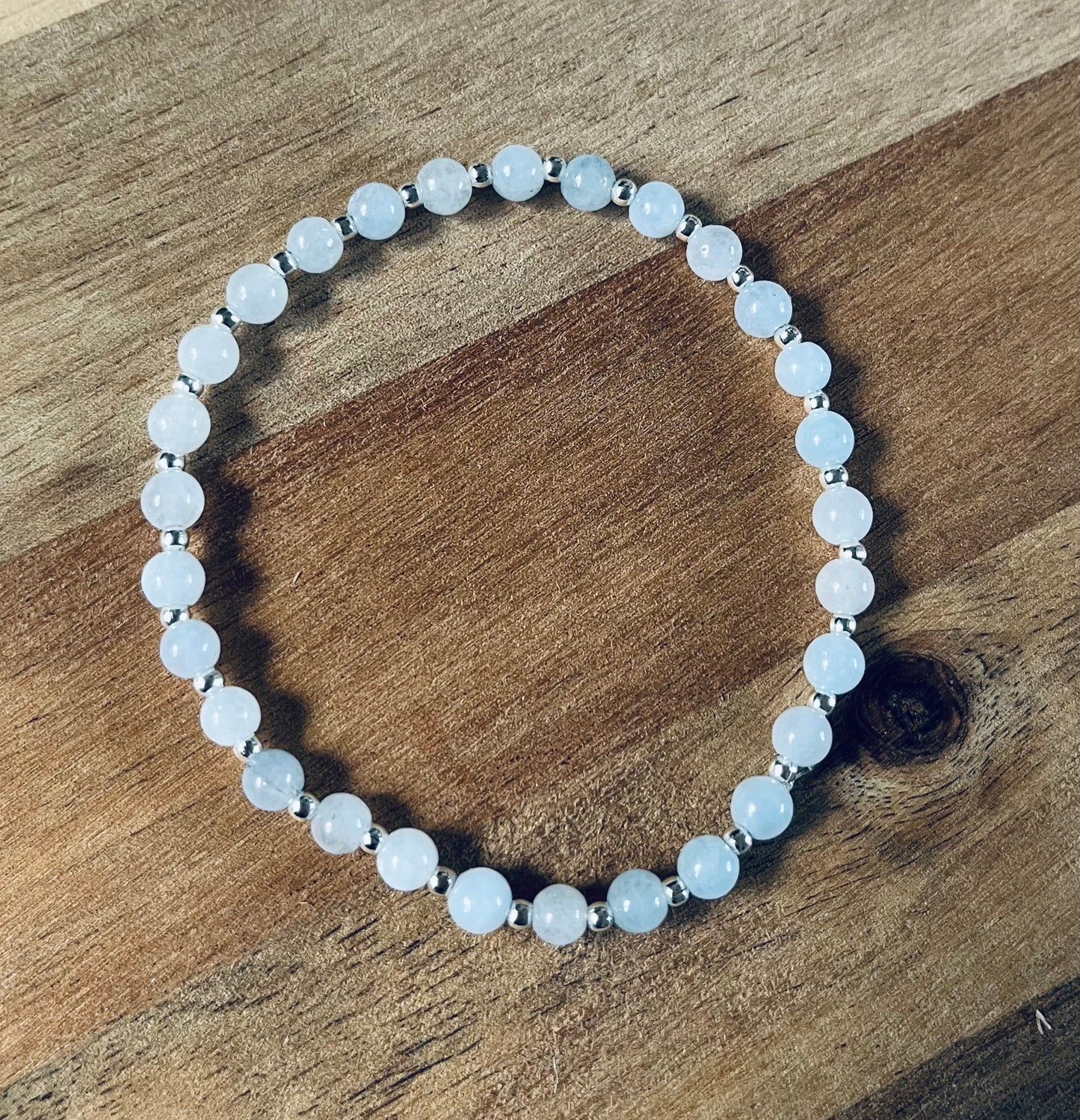 Elasticated Crystal & Stainless Steel Bead Bracelets