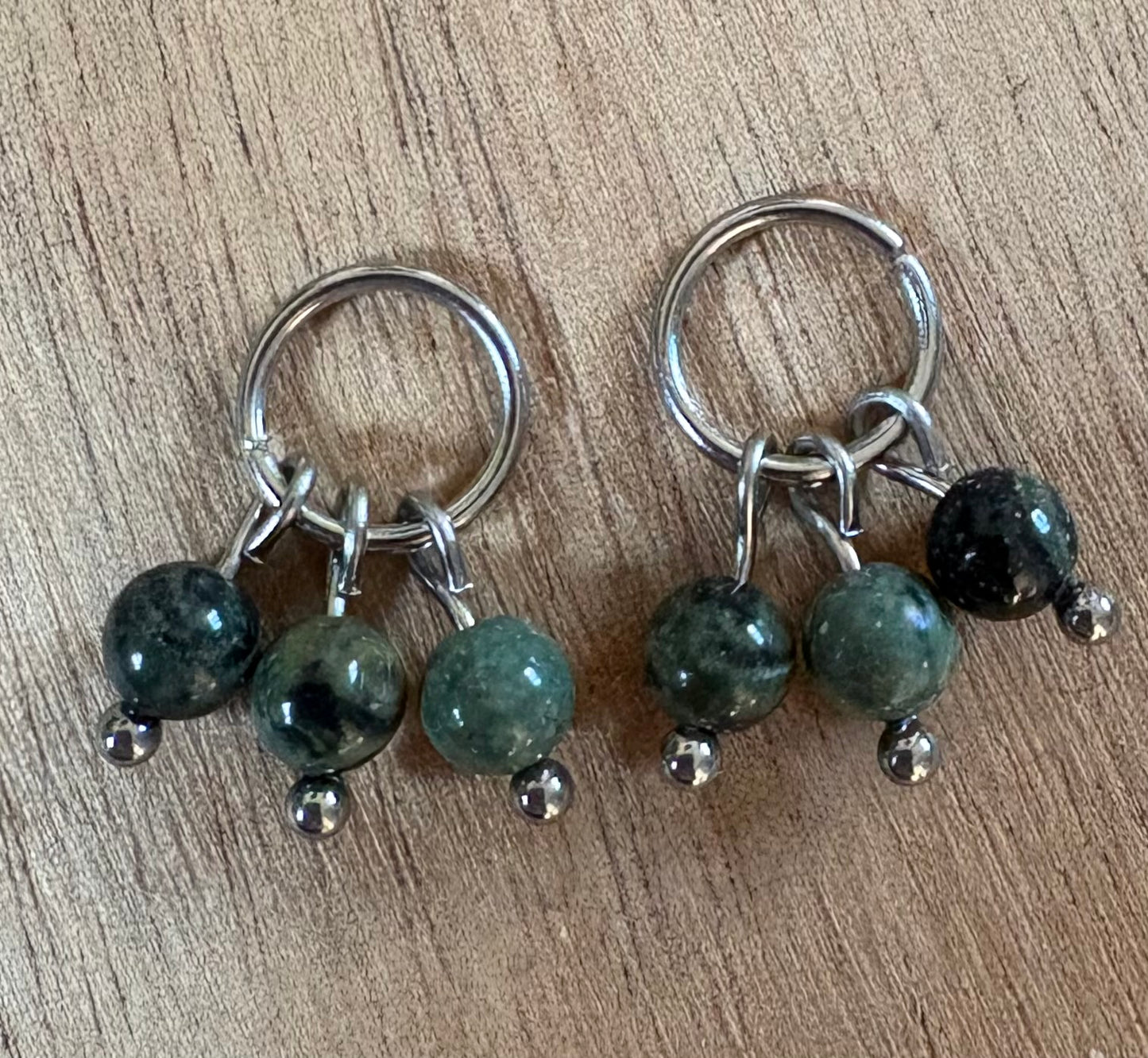 Trio Crystal Beaded Hearing Aid Charms – Pair