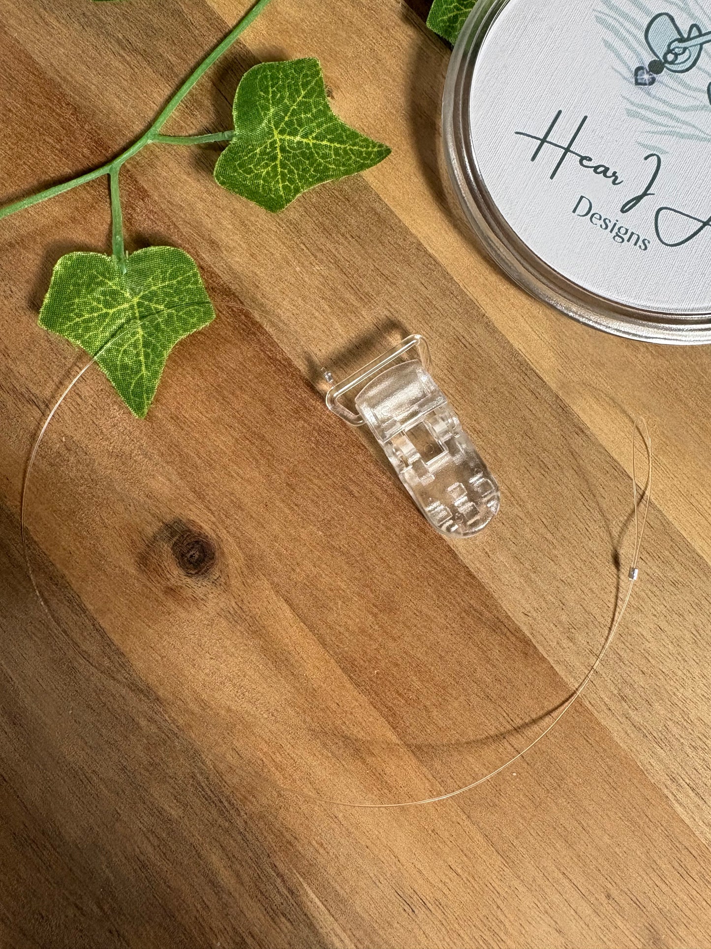 Hearing Aid Retainer with Invisible Wire & Clothing Clip - sold individually