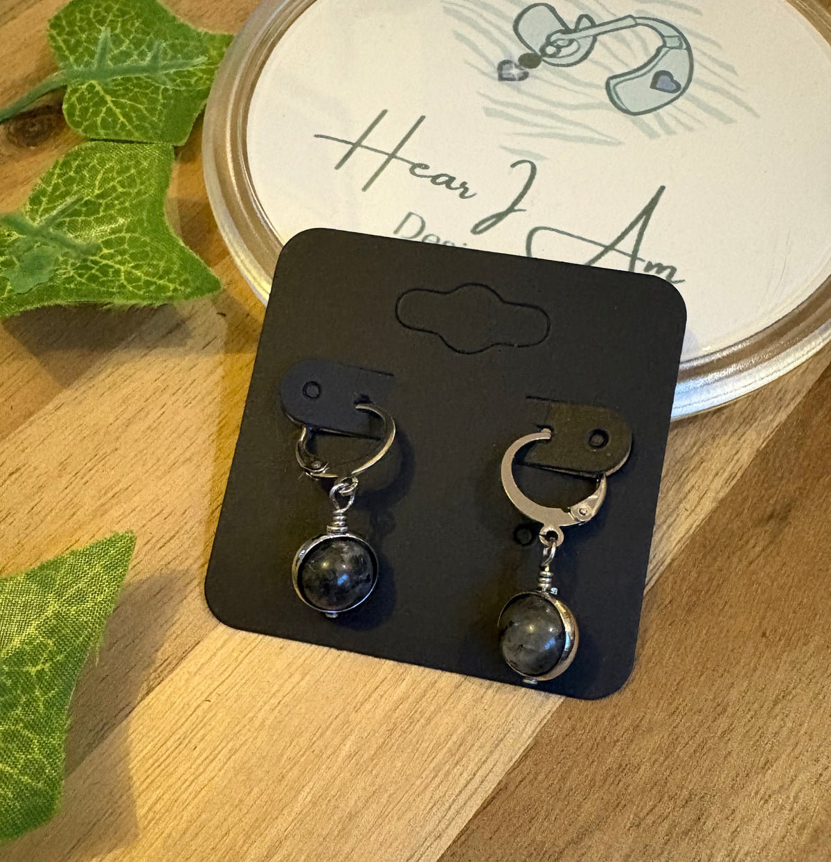 Fidget Spinner Gemstone Huggie Earrings