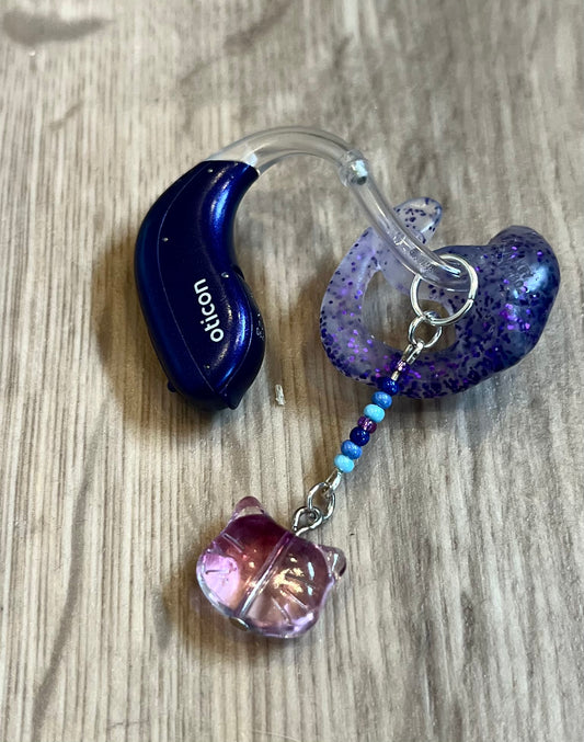 Cat Head Hearing Aid Charms