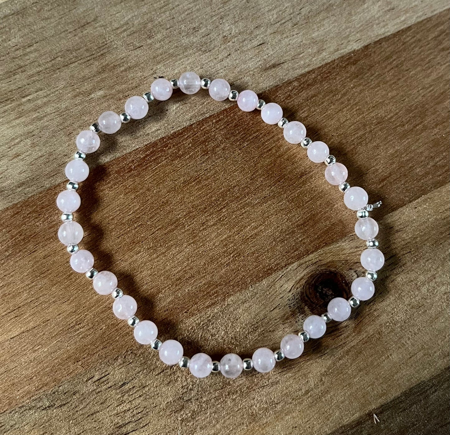 Elasticated Crystal & Stainless Steel Bead Bracelets