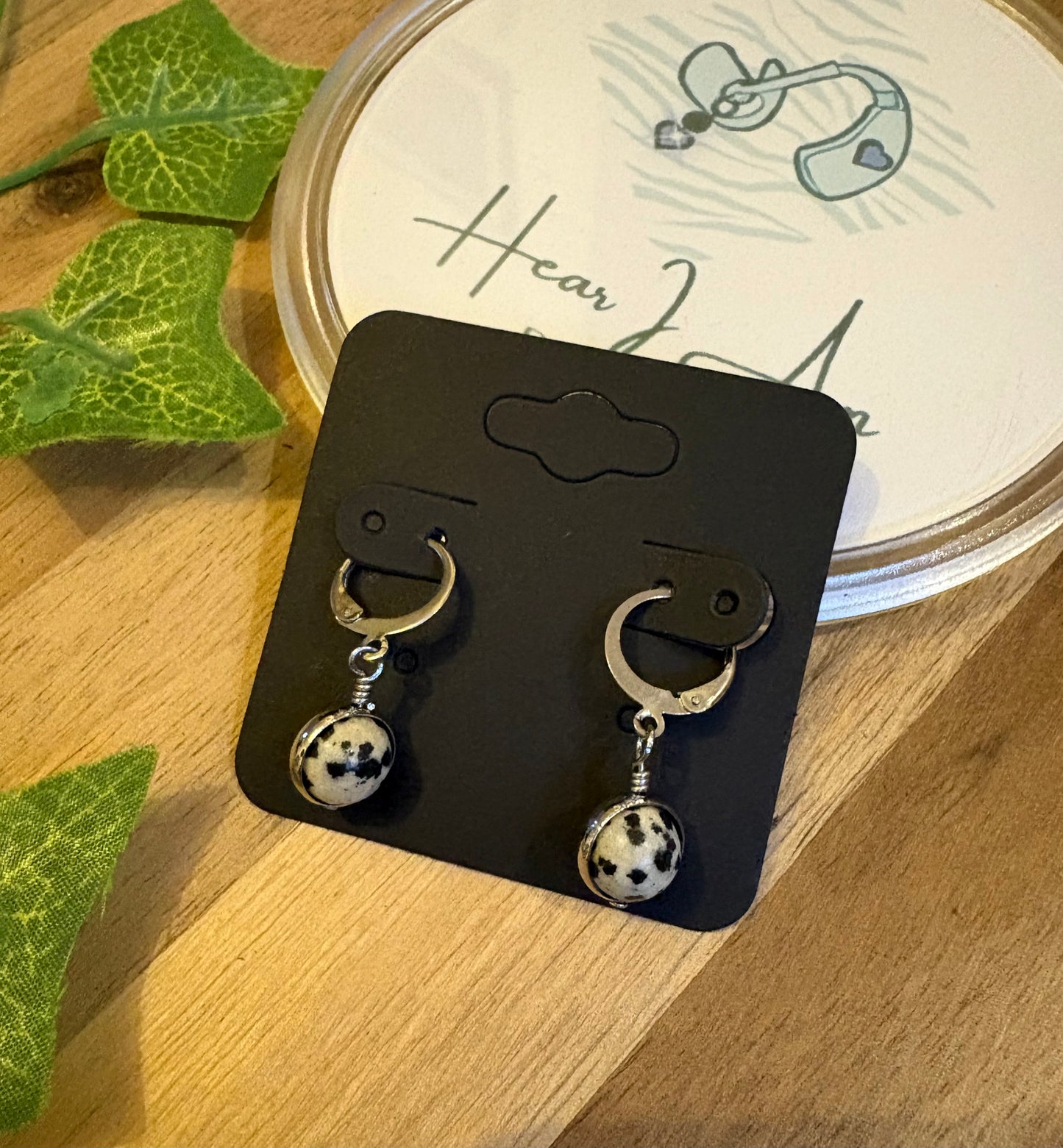 Fidget Spinner Gemstone Huggie Earrings