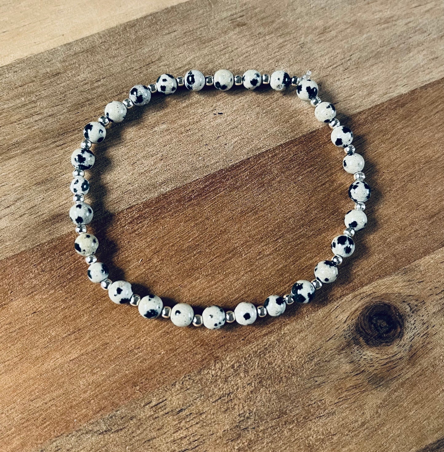 Elasticated Crystal & Stainless Steel Bead Bracelets