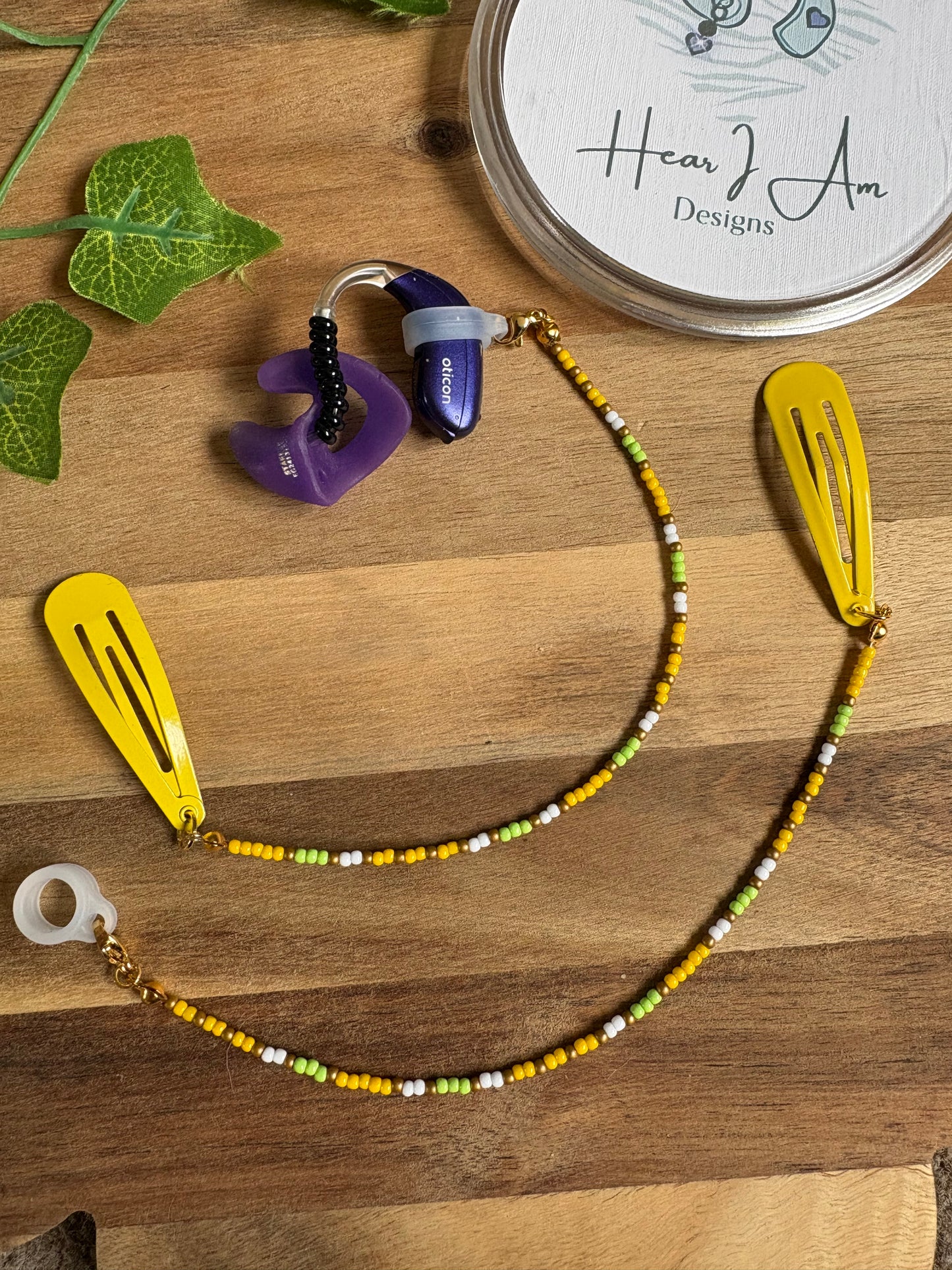 Lemon Zest Hearing Aid Retainer 🍋 - sold individually