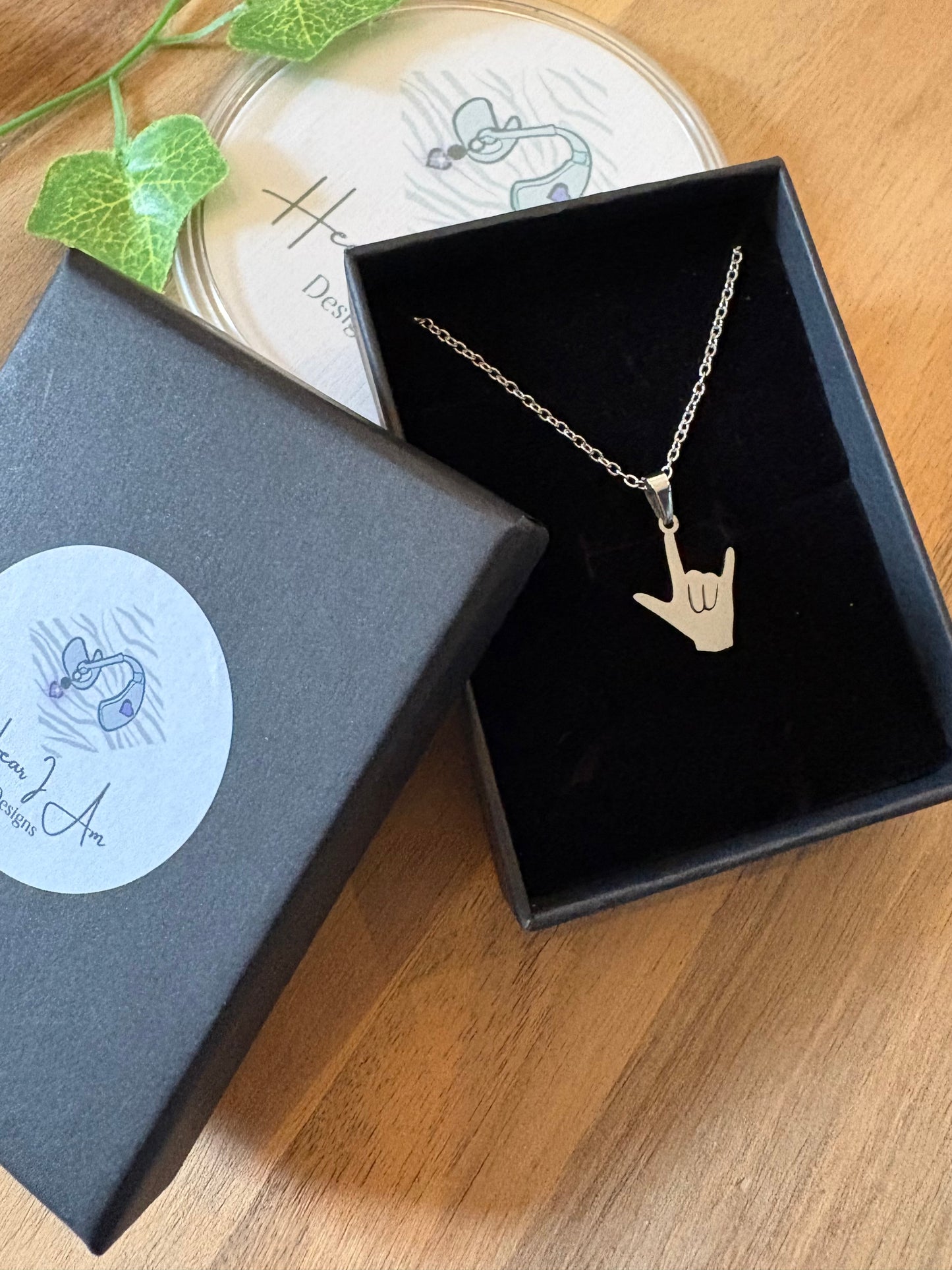 ILY Sign Stainless Steel Pendant