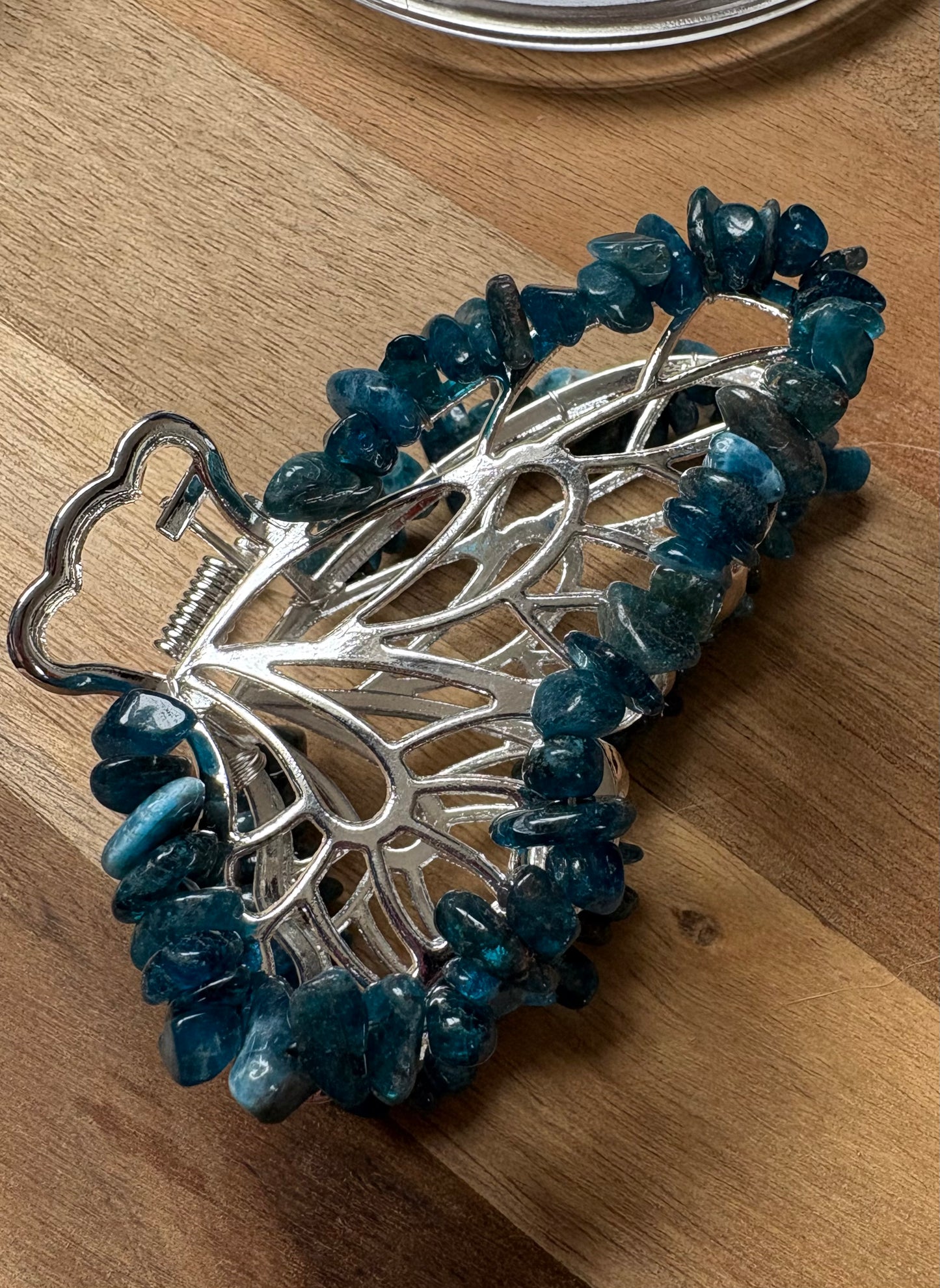 Crystal Chip Butterfly Claw Clips