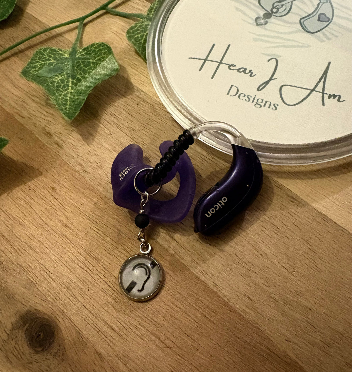 Deaf Symbol Hearing Aid Charms