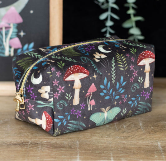 Dark Forest Print Makeup Bag