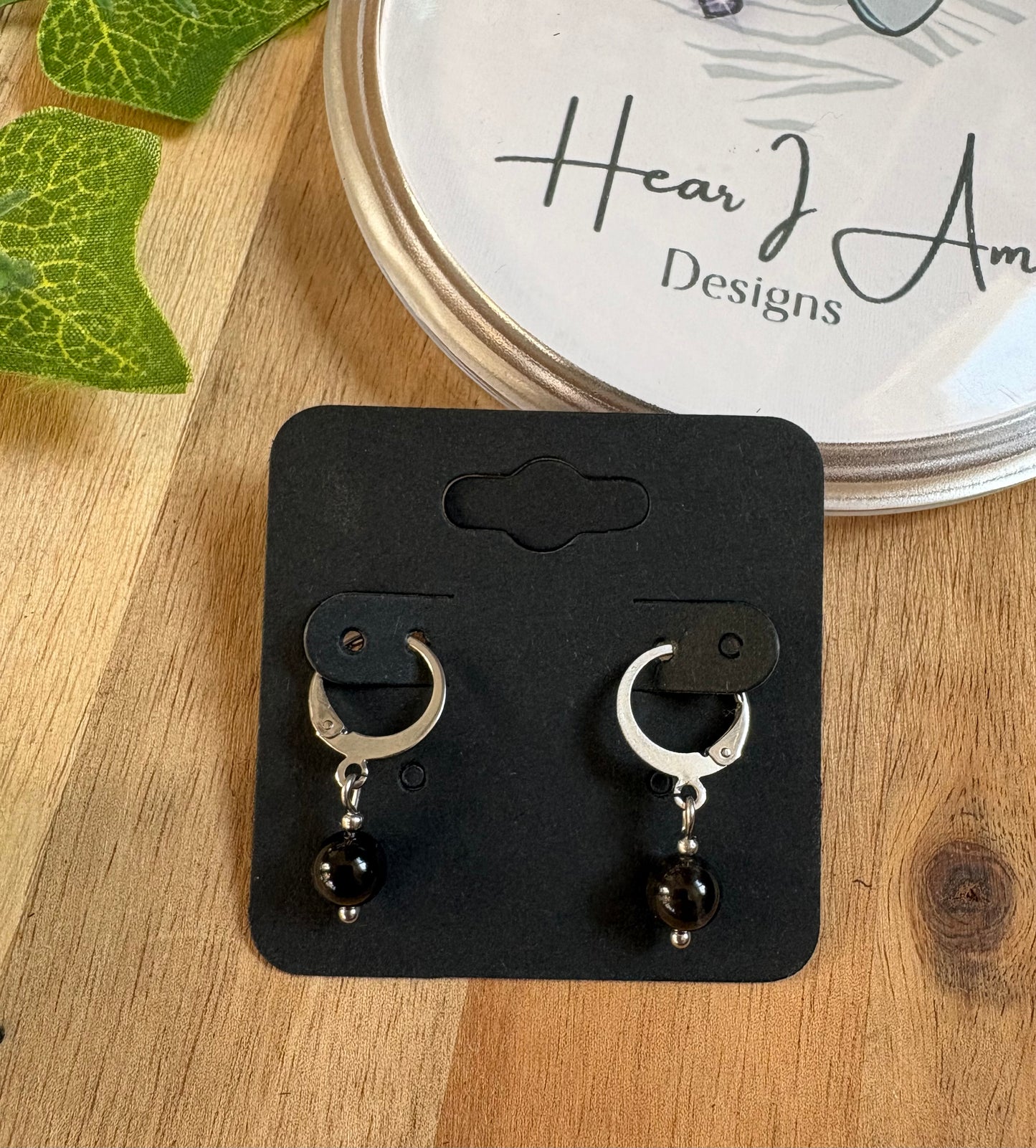 ✨ Easy-Fasten Crystal Bead Lever Back Huggie Earrings
