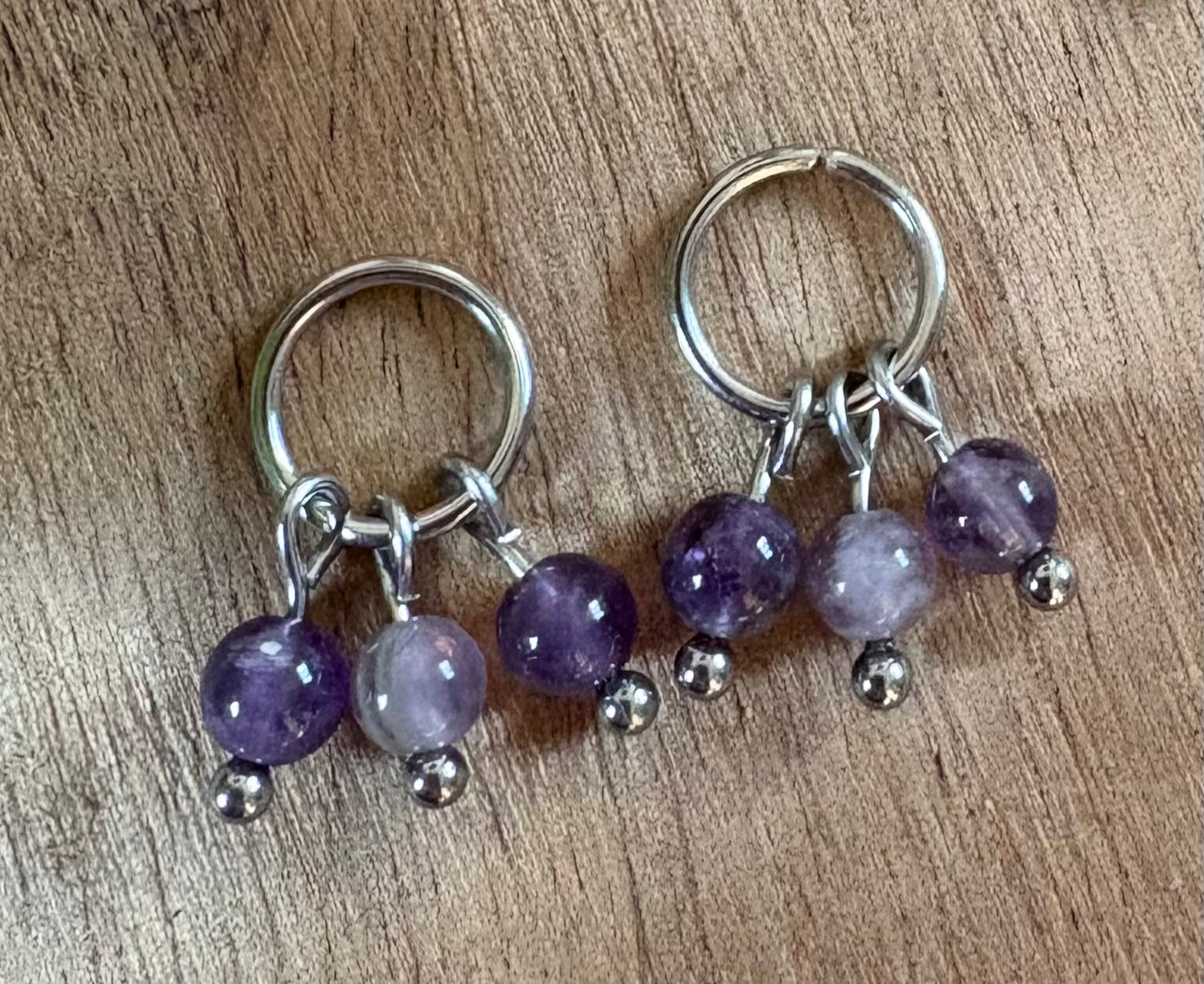 Trio Crystal Beaded Hearing Aid Charms – Pair