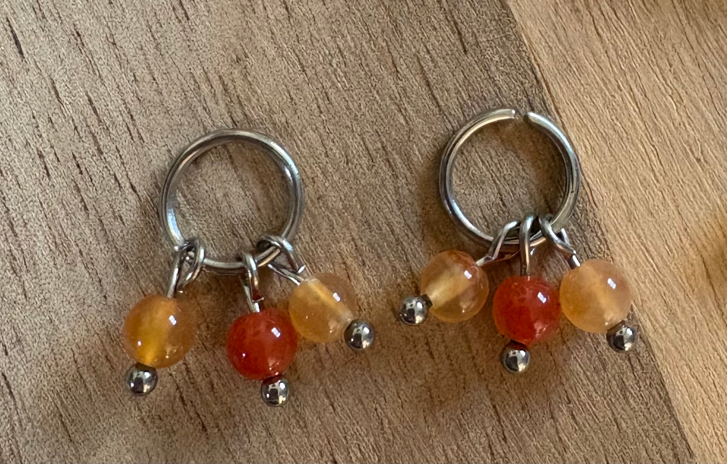 Trio Crystal Beaded Hearing Aid Charms – Pair
