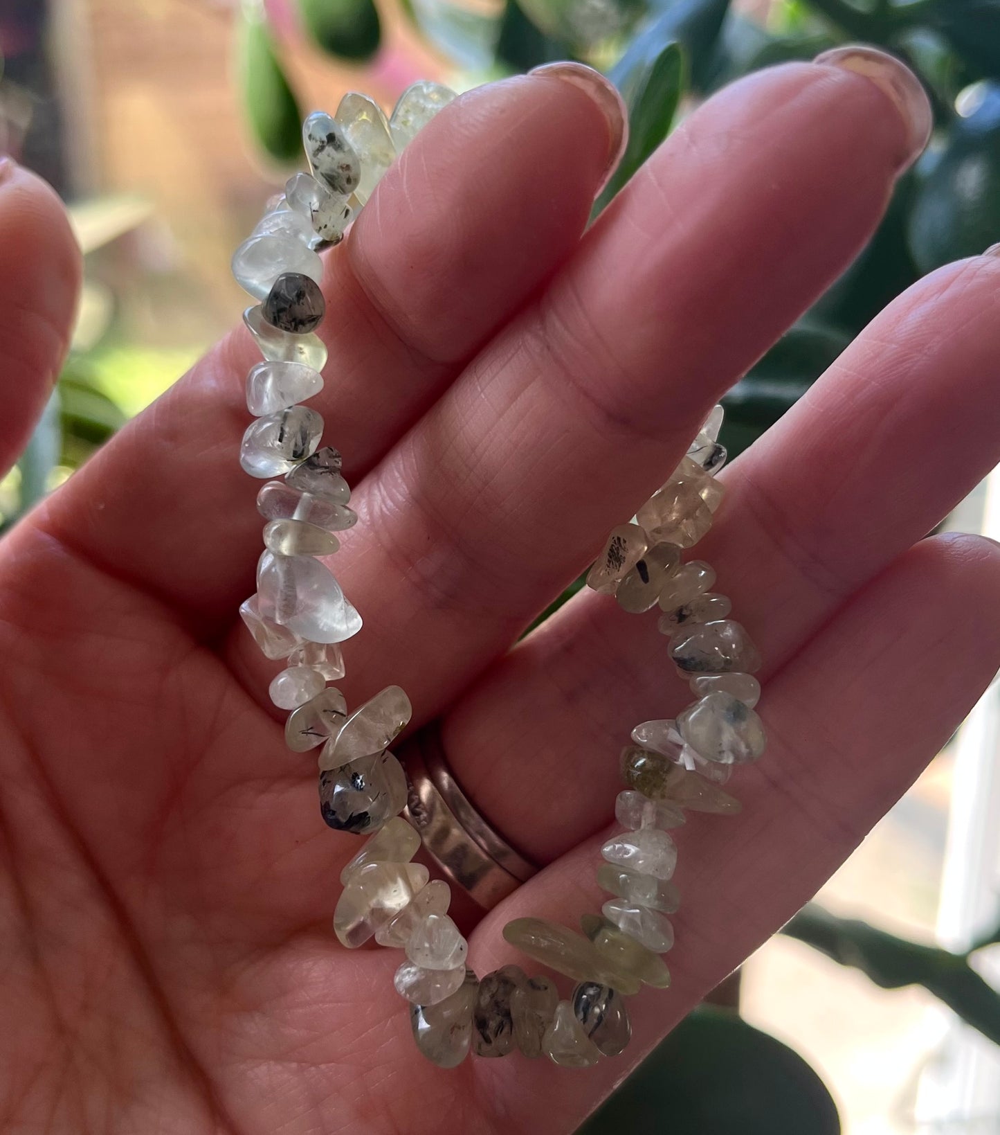 Elasticated Crystal Chip Bracelets