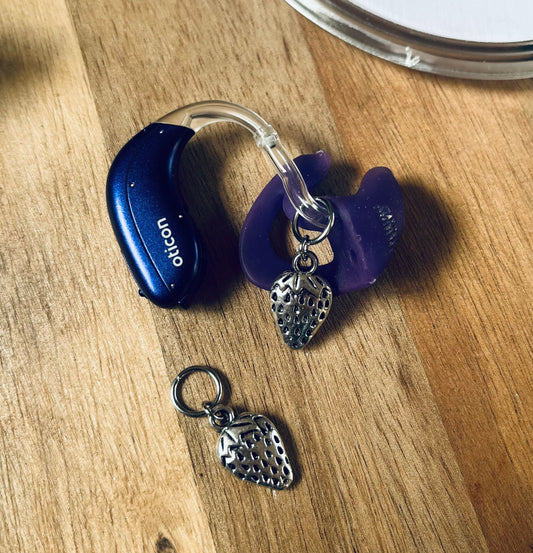Strawberry Hearing Aid Charms – Pair