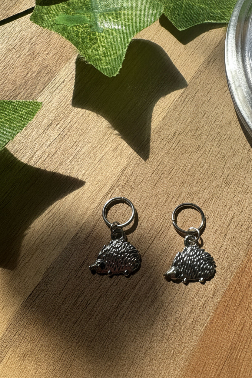 Mini Hedgehog Hearing Aid Charms (Pair)