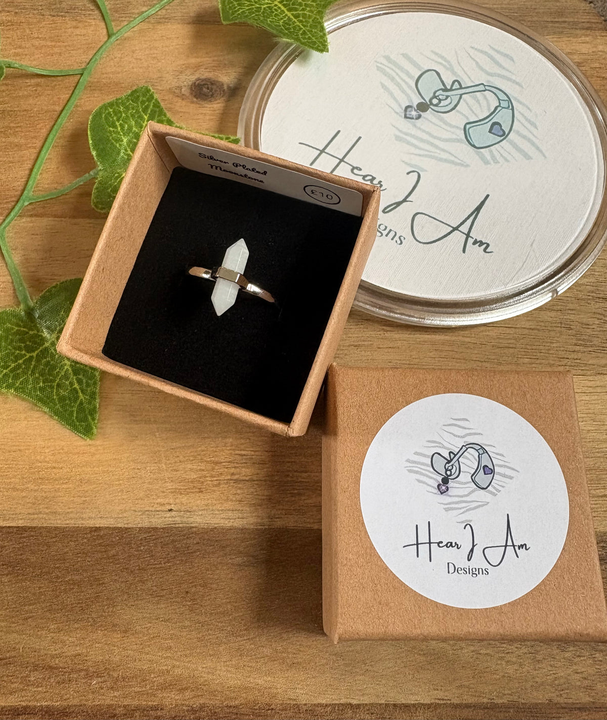 Silver-Plated Adjustable Gemstone DT Point Rings