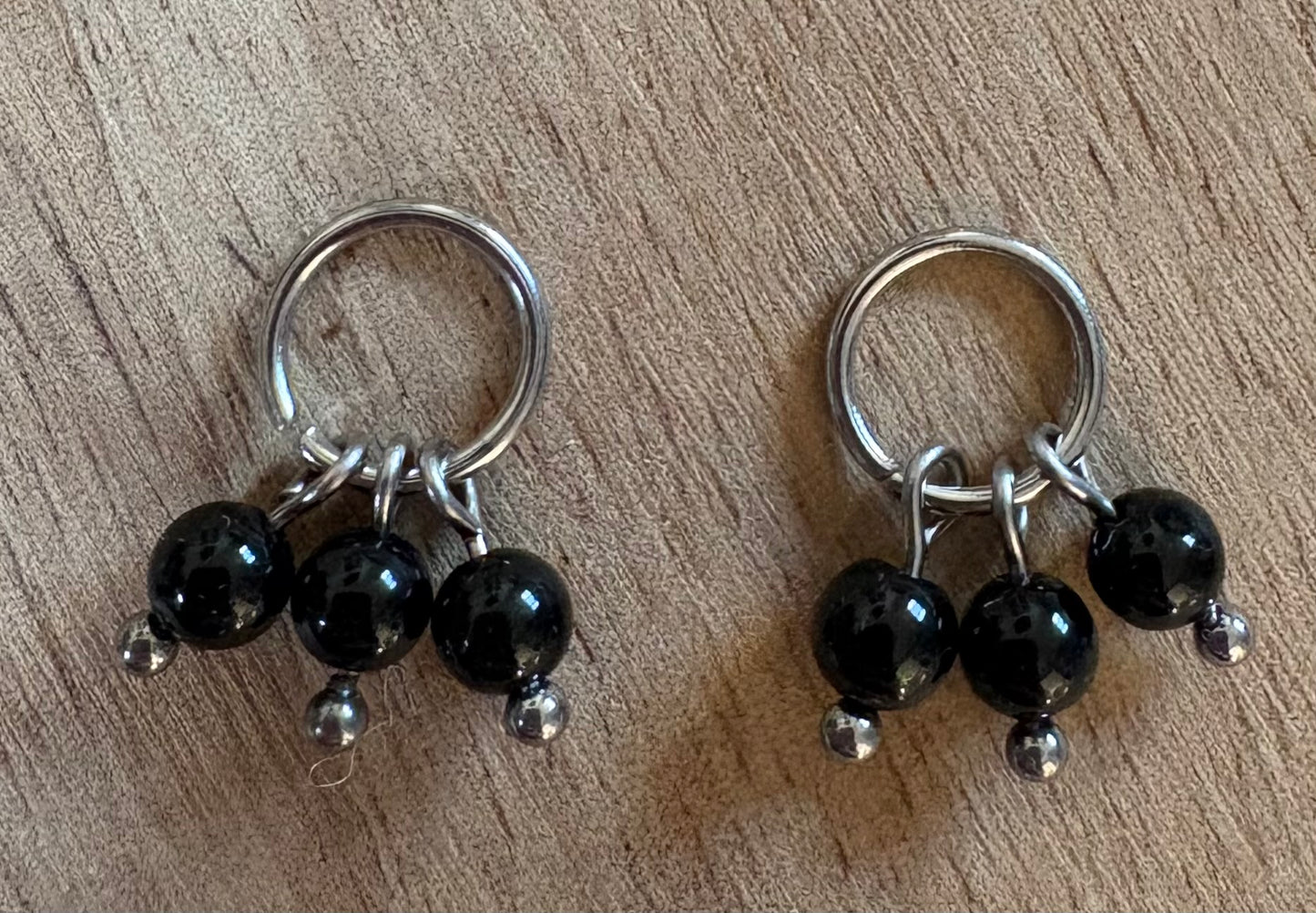 Trio Crystal Beaded Hearing Aid Charms – Pair