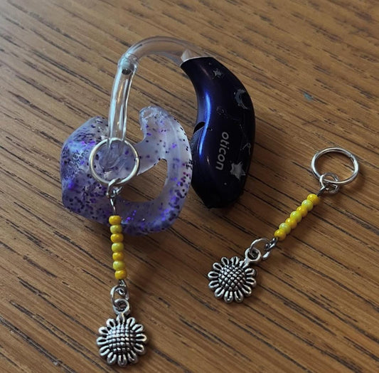 Sunflower Hearing Aid Charms