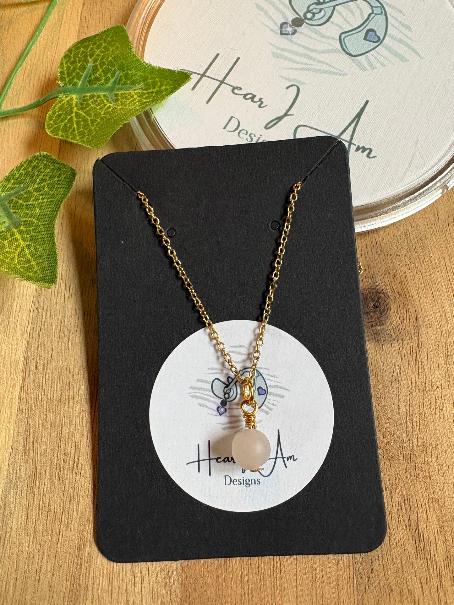 Simple Matte Rose Quartz Pendant