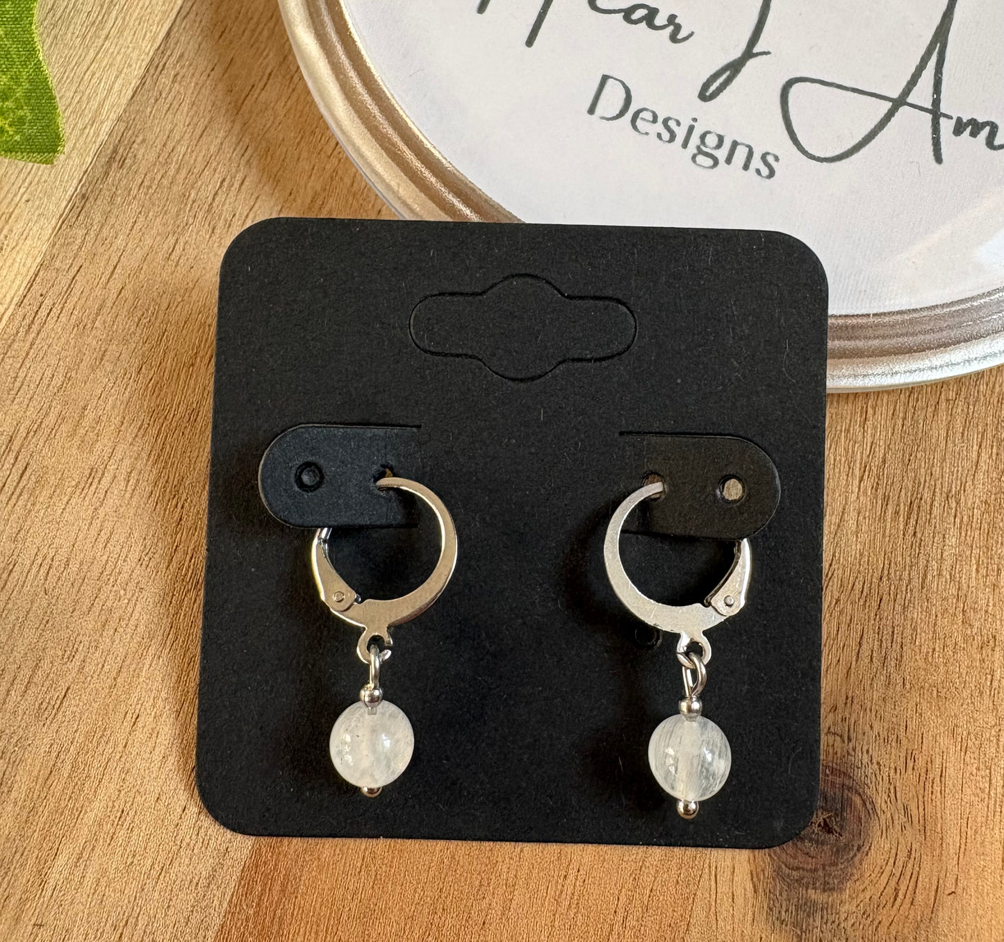 ✨ Easy-Fasten Crystal Bead Lever Back Huggie Earrings