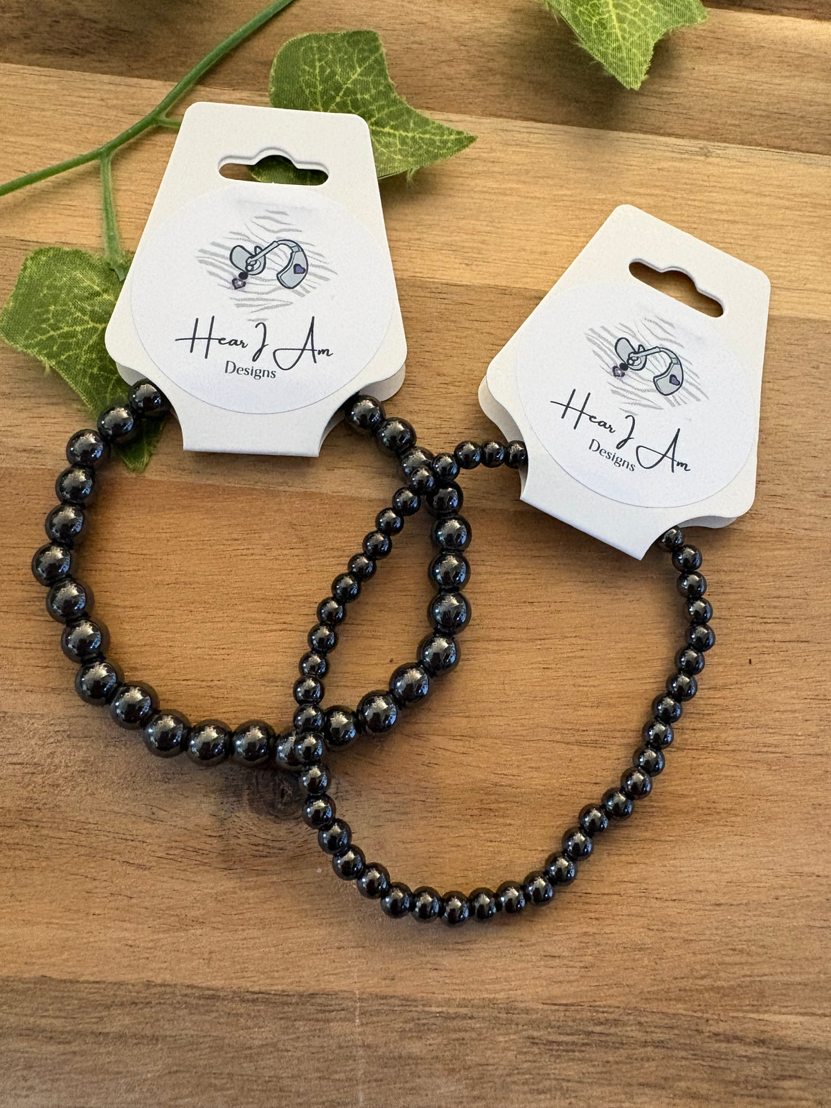 Magnetic Hematite Beaded Bracelet - 4mm and 6mm Beads Available