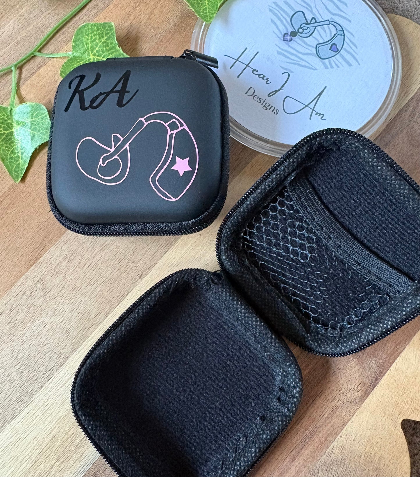 Personalised Hearing Aid Case – Custom Colours & Initials