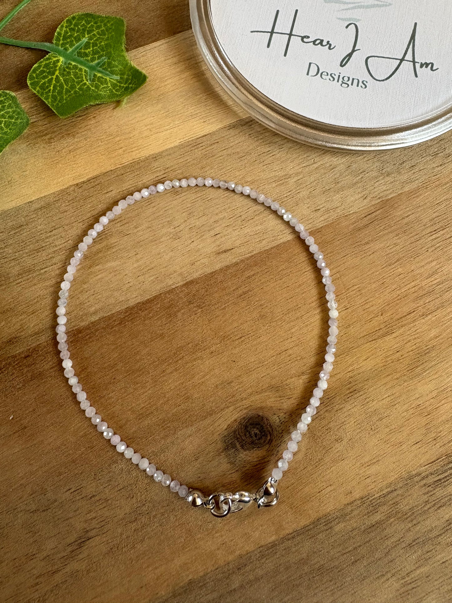Hand Beaded Crystal Anklet