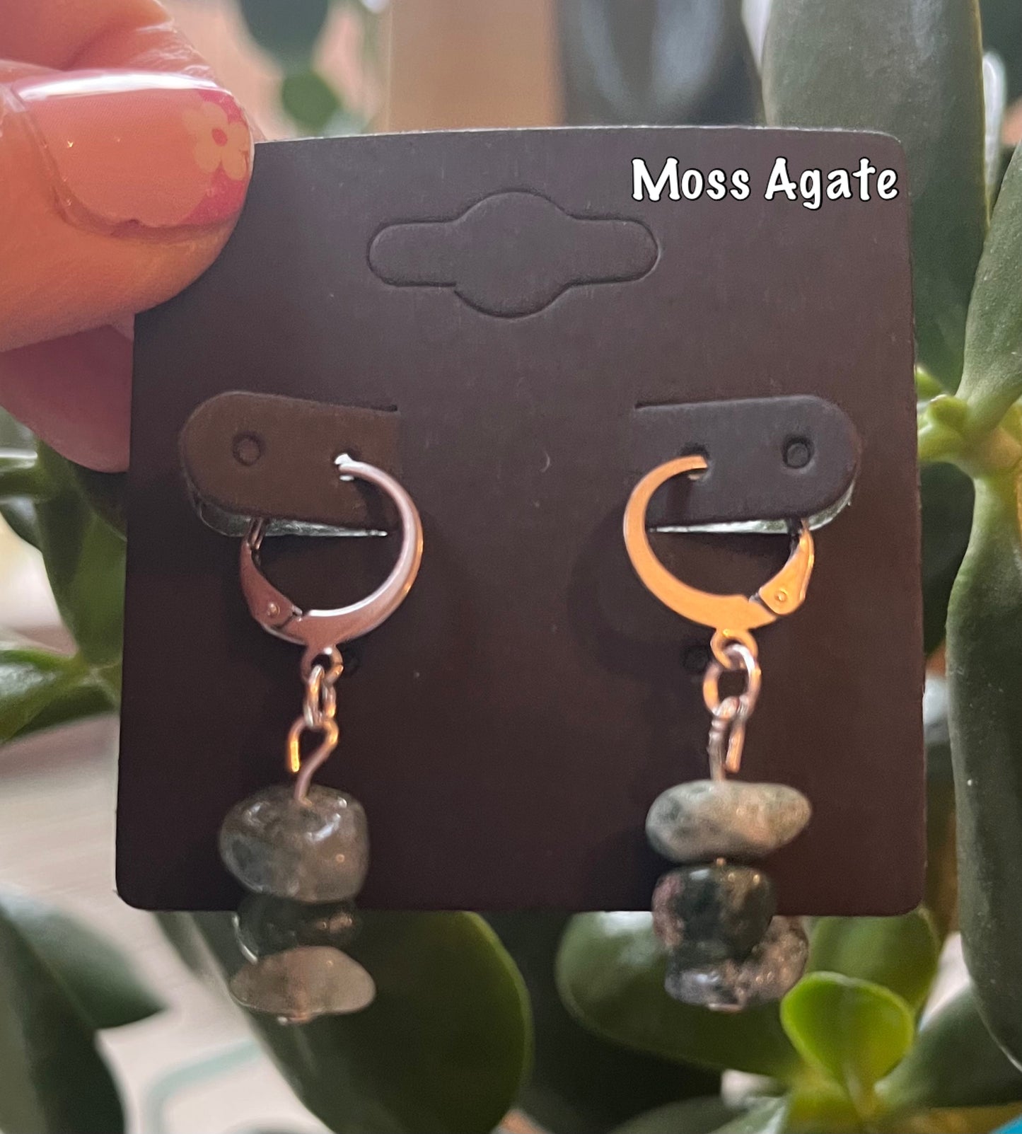 Crystal Chip Dangle Earrings